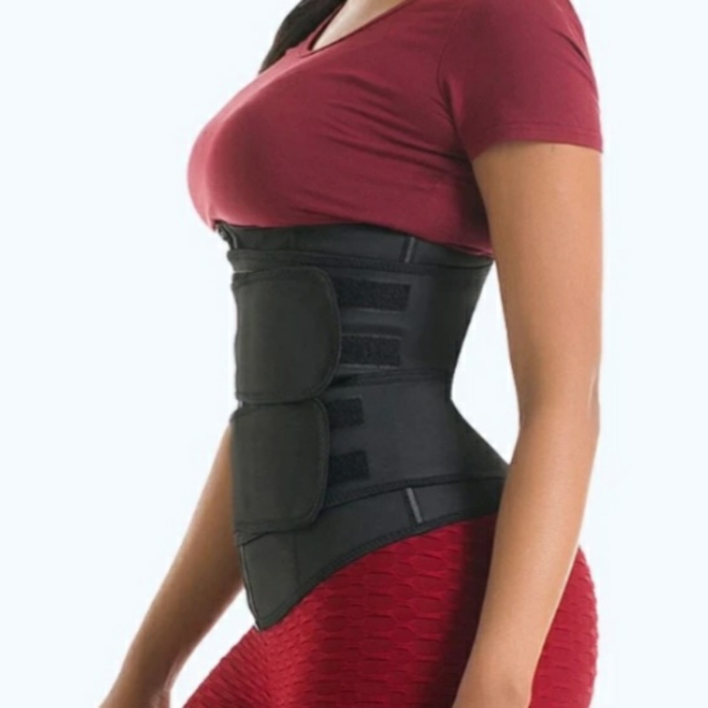 All black neoprene waist trainer